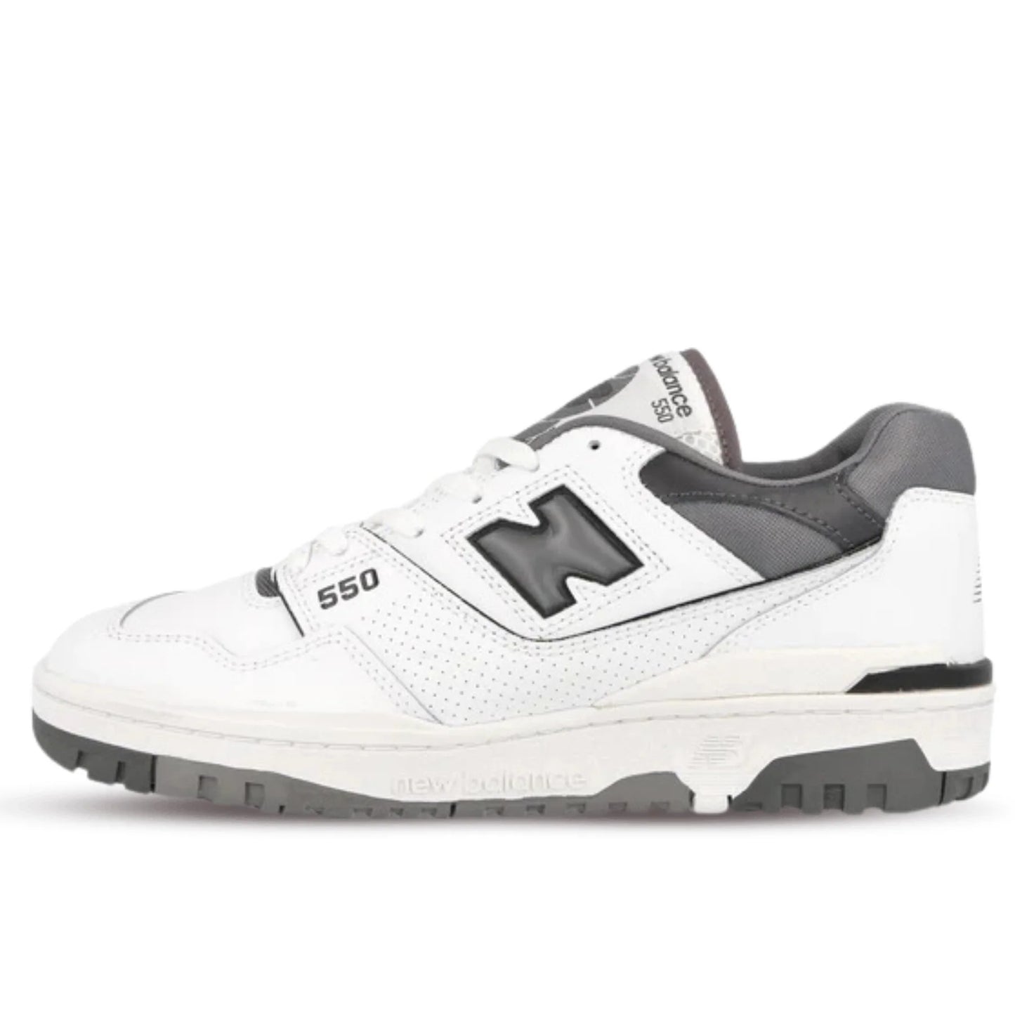 NB 550 White Grey Dark Grey