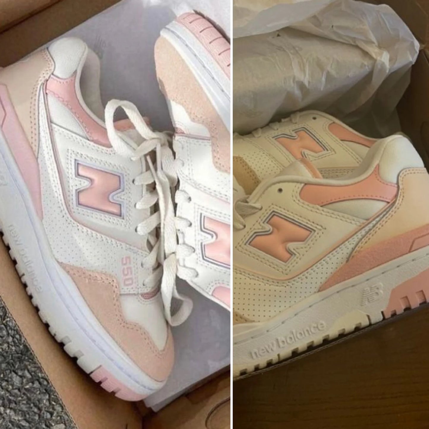 NB 550 White Pink (Womens)
