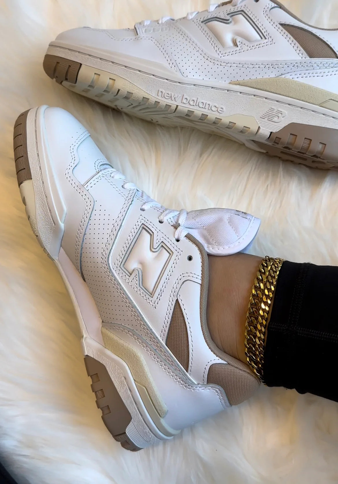 NB 550 White Tan (Womens)